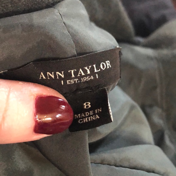 Ann Taylor hunter green Jacket with faux leather - Picture 7 of 8